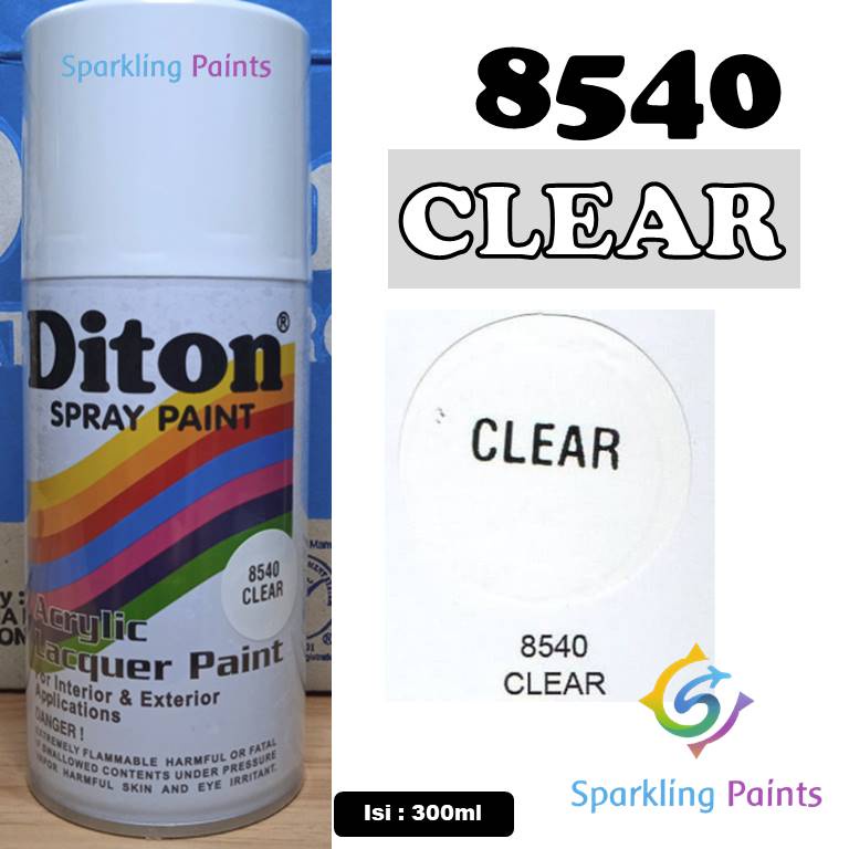 Pilox Diton Clear 8540 Pilok Gloss Vernis Kilap Mengkilap Glossy 300ml