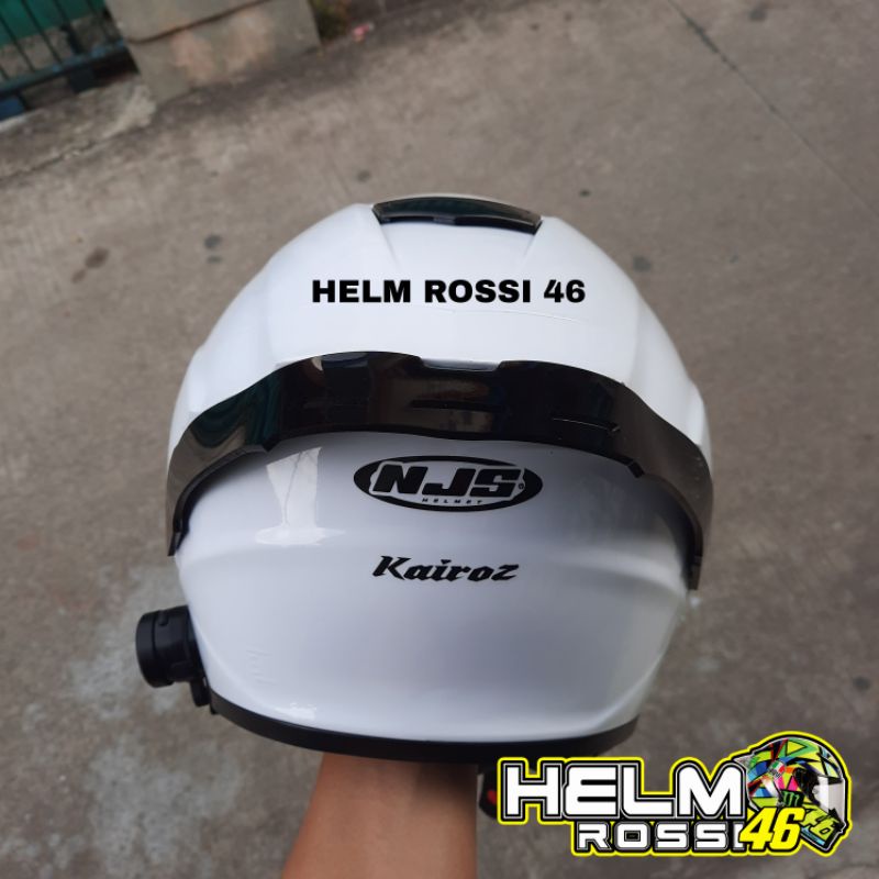 Spoiler Helm NJS KAIROZ Kairos Solid Putih Motif Polos Hitam dan Bening / sudah termasuk 3m tinggal pasang