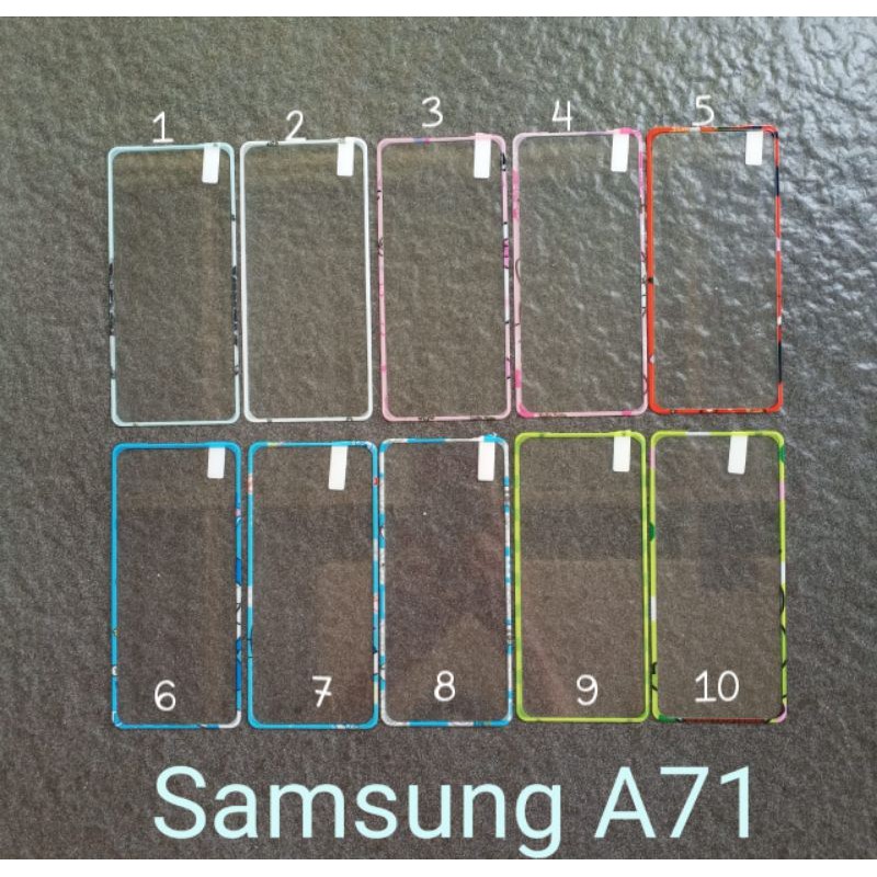 Tempered glass gambar Samsung A71 motif gambar karakter anti gores kaca screen guard