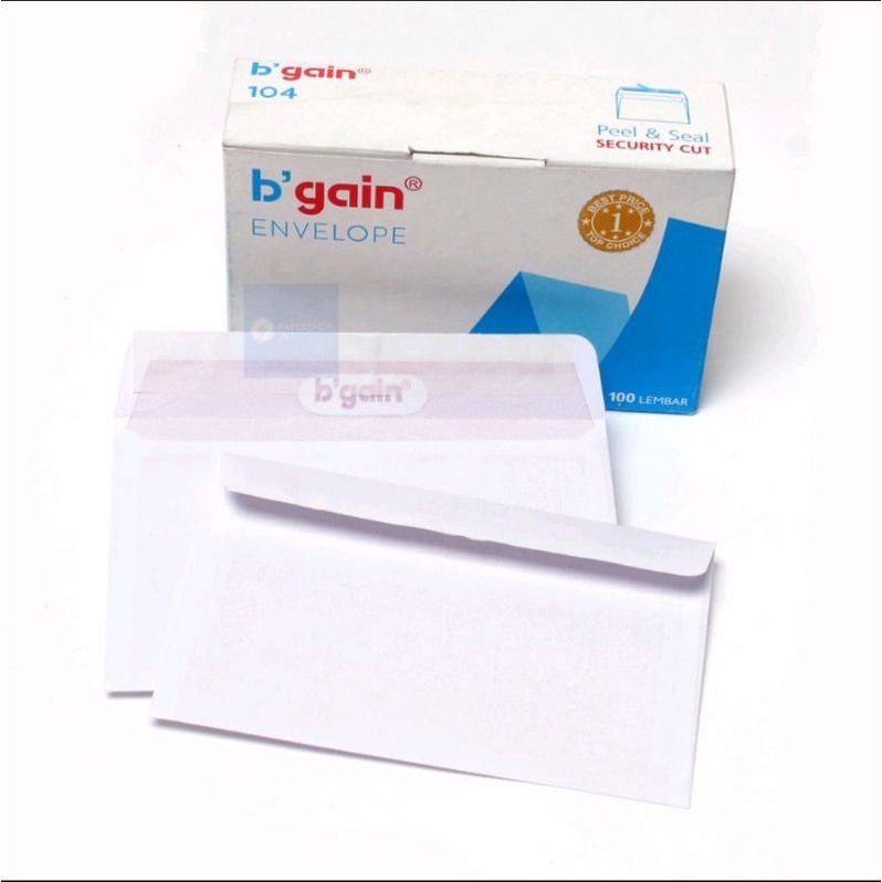 

Amplop/Envelope b'gain peel/seal berperekat ukuran 95x152mm isi 100 sheets