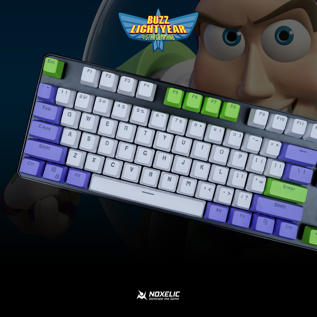 Noxelic Keycaps PBT Buzz Lightyear - Double Shot 104 Keyset Custom