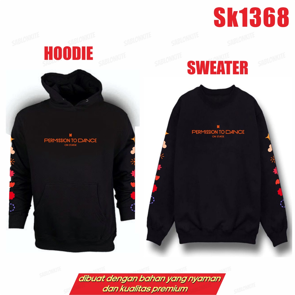 MURAH!!! SWEATER HOODIE KPOP SEOK JIN SK1368 PERMISSION TO DANCE UNISEX