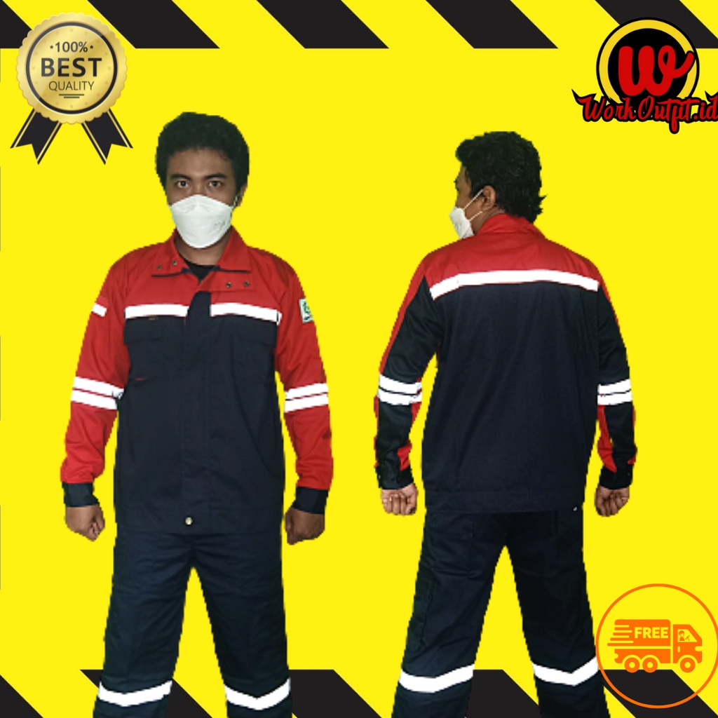 Wearpack Atasan Semi Jaket | Baju Safety Navy - Orens