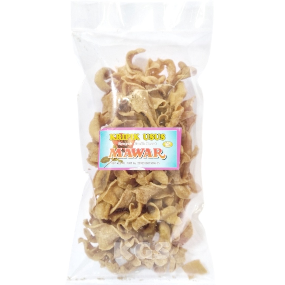 

Keripik Usus Ayam Mawar Enak dan Gurih 100 gr Khas Solo