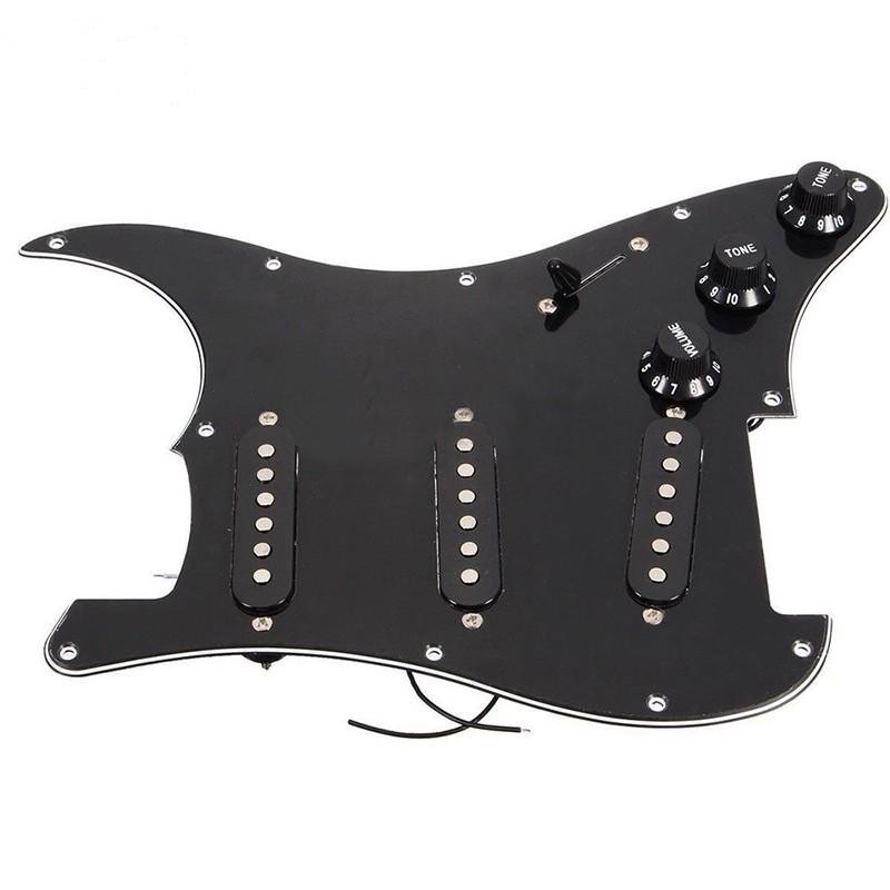 Pickup Pickguard Gitar Warna Hitam Fender Strat