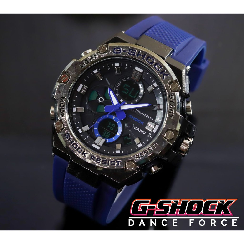 Jam tangan Sport Pria Casio Gshock GST-210 Biru / Casio Gshock