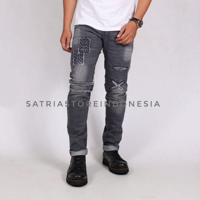 Celana Sobek Pria - Ripped Jeans pria, Celana Panjang Sobek Pria