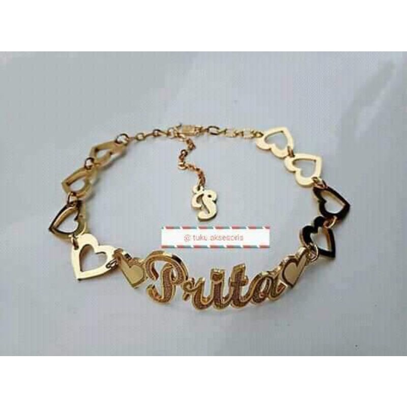 GELANG NAMA /GELANG UKIR NAMA CUSTOM /GELANG NAMA LAPIS