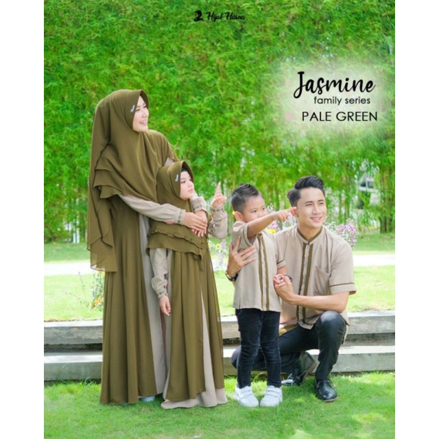 Moslem Ori Couple Sarimbit Family Set Jasmine Series By Hasna Hijab (Ready Please Cekstok)