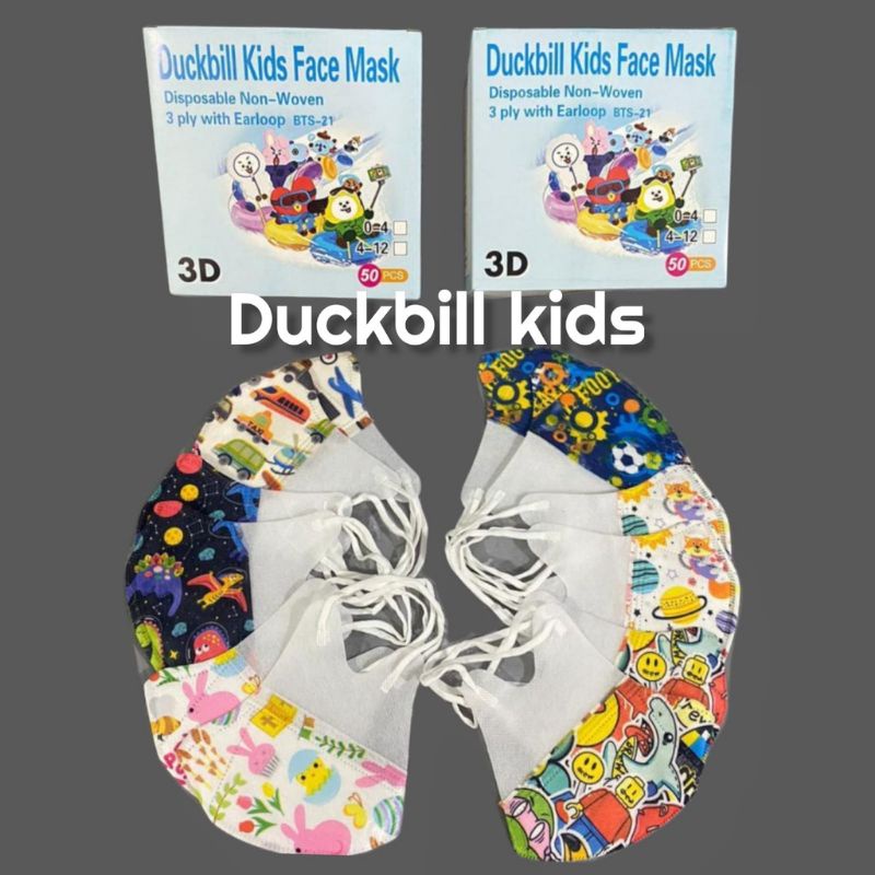 MASKER DUCKBILL ANAK WARNA POLOS/KARAKTER ISI 50 3PLY