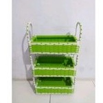 KERANJANG KOTAK 3 SUSUN PERSEGI ROTAN SINTESIS