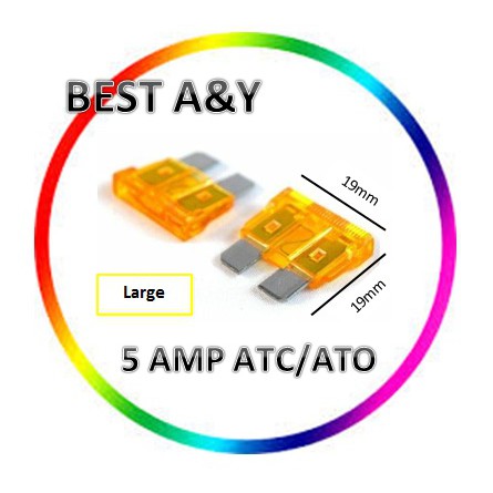 Fuse Blade 5A 5 Ampere Large Besar Sekring Tancap 19mmx19mm Motor Mobil ATC ATO
