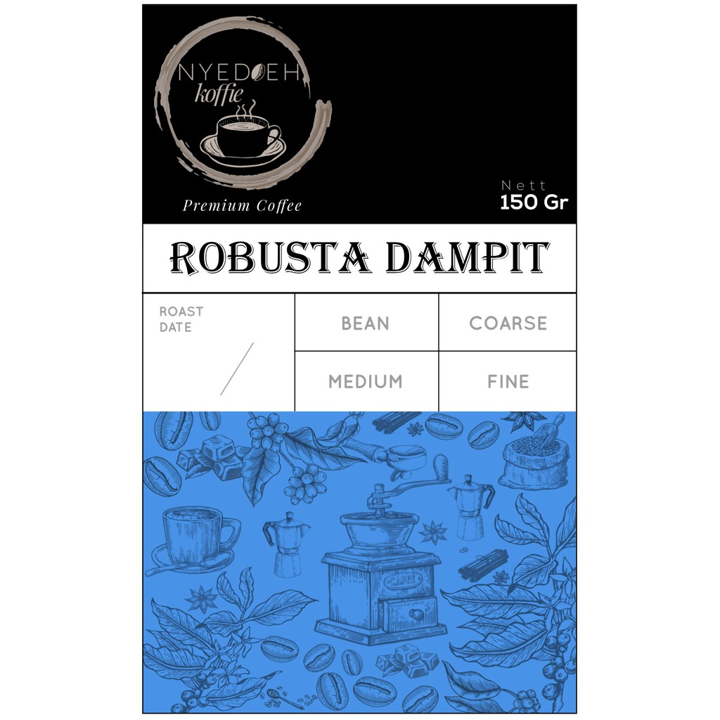 

KOPI ROBUSTA DAMPIT 150 GR GRAM BIJI BUBUK