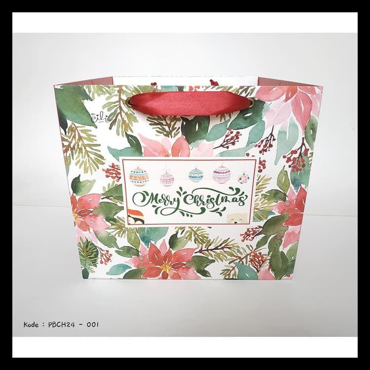 

(BAYAR DITEMPAT) TC-(PBCH24-001) PAPERBAG NATAL CHRISTMAS LUCU UK 24X24X21 (ISI10) KODE 819