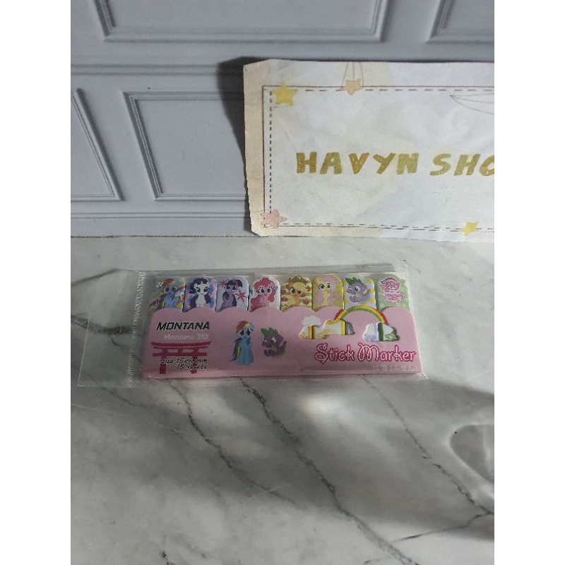 Post it KERTAS kecil (8) gambar/stick marker/pembatas kertas karakter/sticky notes/note marker-PONY