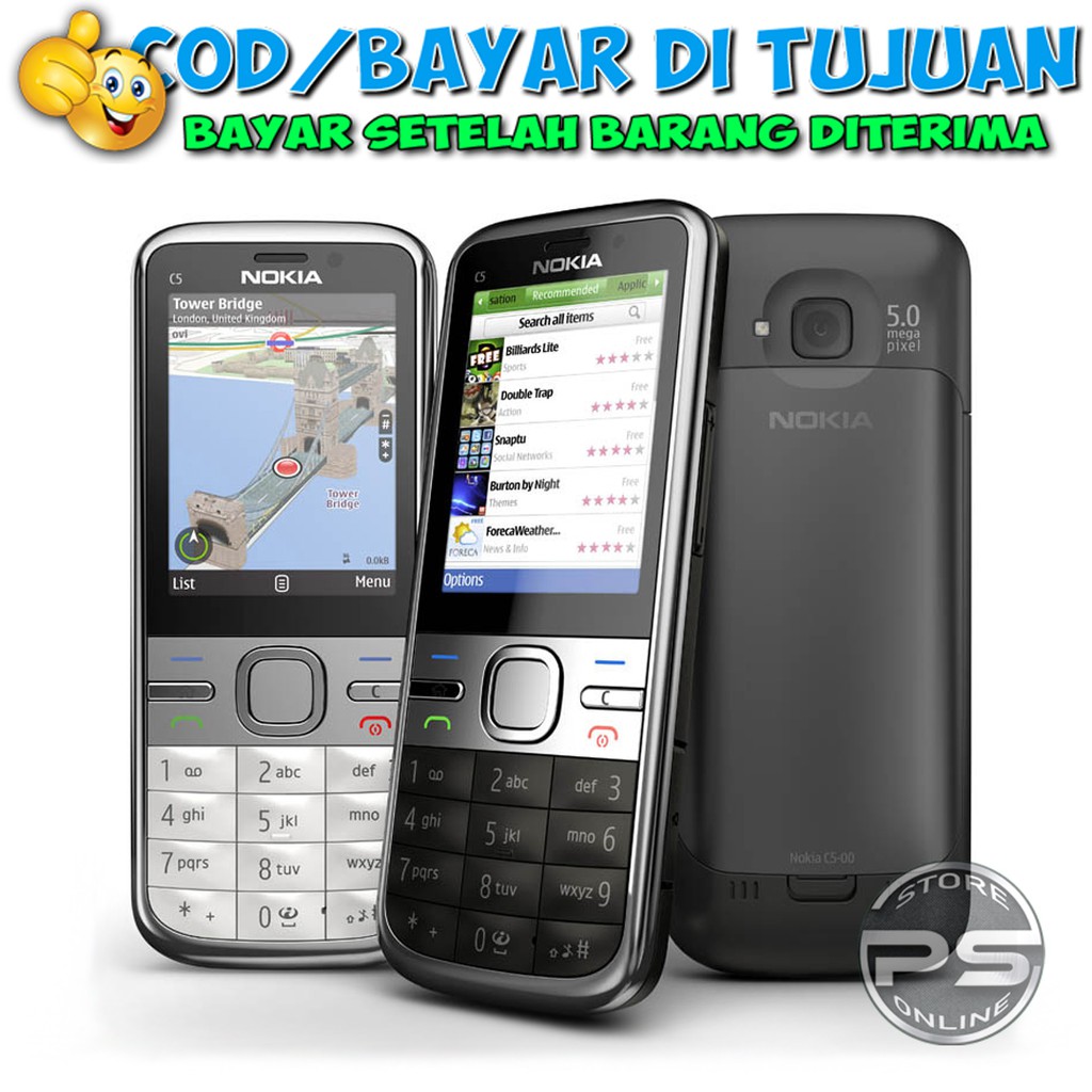 HP Nokia C5-00 - HP Jadul - HP tipis nan elegan