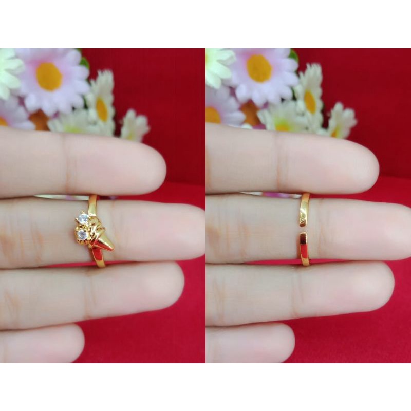 Cincin perhiasan anak  emas muda kadar 35%