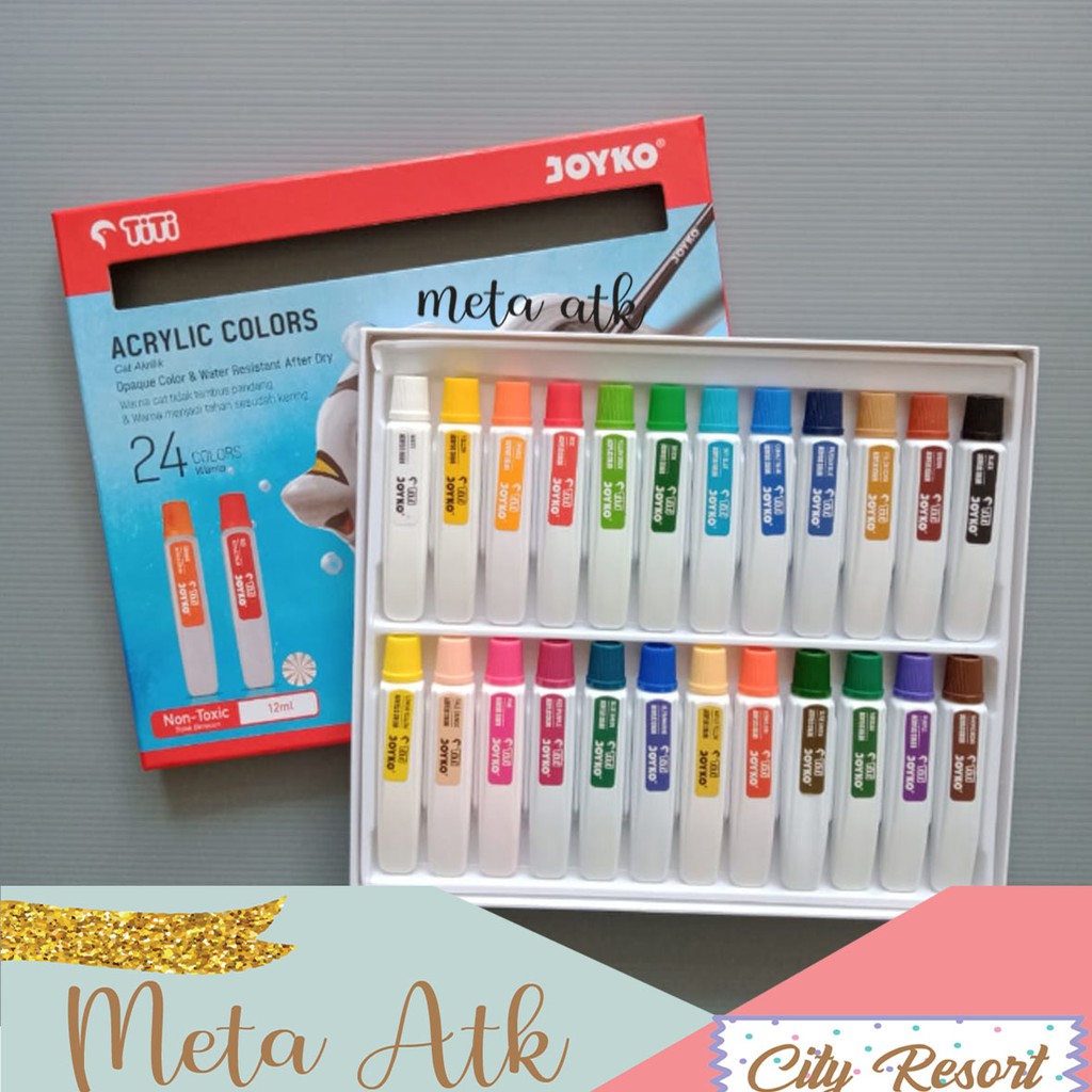 

Acrylic Color / Cat Akrilik TiTi AC-12ML-24 / 24 Color / Warna