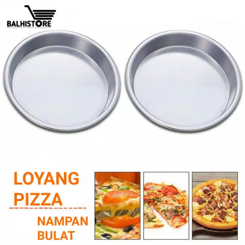 Loyang Pizza Mini / Cetakan Kue Bolu Lipat Press Aluminium