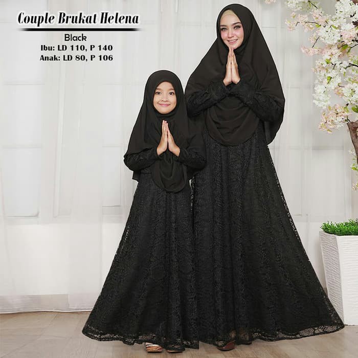 MUSLIMAH"Baju Muslim Wanita Gamis Syari Couple Ibu Dan Anak Helena Terbaru"