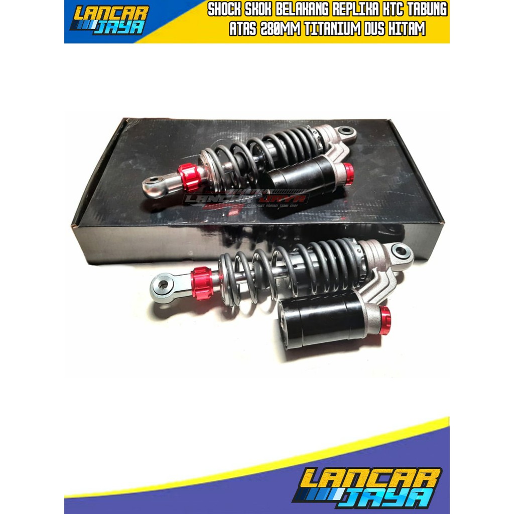 SHOCK SKOK REPLIKA KTC 280mm TABUNG ATAS TITANIUM DUS HITAM