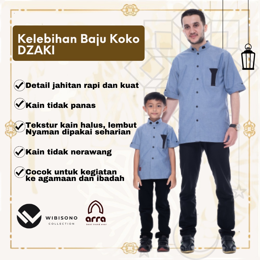 Koko Kurta Pakistan Couple YU4 Keluarga Ayah Dan Anak Laki Laki Lengan Pendek Terbaru Original DZAKY