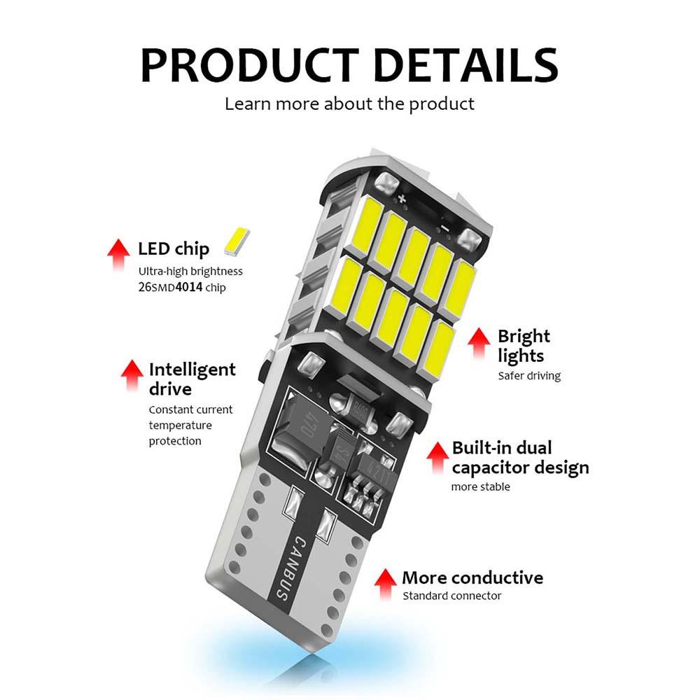 Lanfy Bohlam Stop Mobil Universal W16W Aksesoris Mobil4014 45SMD T15 Lampu Indikator Penghangat Lampu Parkir