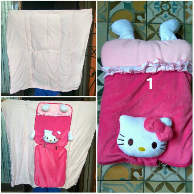 Bantal Selimut Bulu Hello Kitty