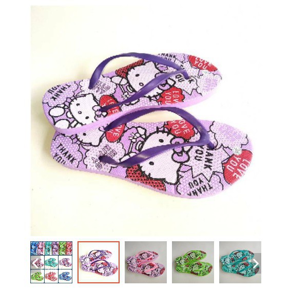Terlaris Sandal Hello Kitty size 36-40 kode HK sandal jepit wanita motif hello kitty