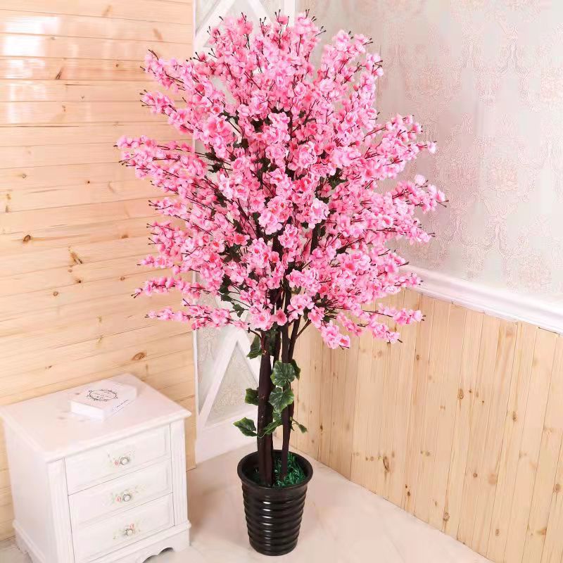 Pohon Sakura Hias Tinggi Tanaman Hias Plastik Ornamen Pajangan Pohon Sakura Dekorasi Rumah Cafe Kantor Artificial Flower Satu7an PBP80