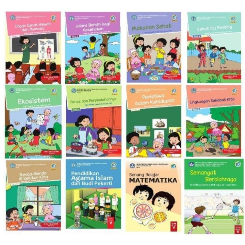 Harga satuan buku siswa tematik k13 kelas V tema 1 sampe 9 revisi 2017/2018