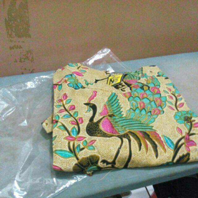 Mall Grosir Blouse Batik Wanita Atasan Peplum Terompet Lonceng Sogan Kembang Langit Diskon Murah