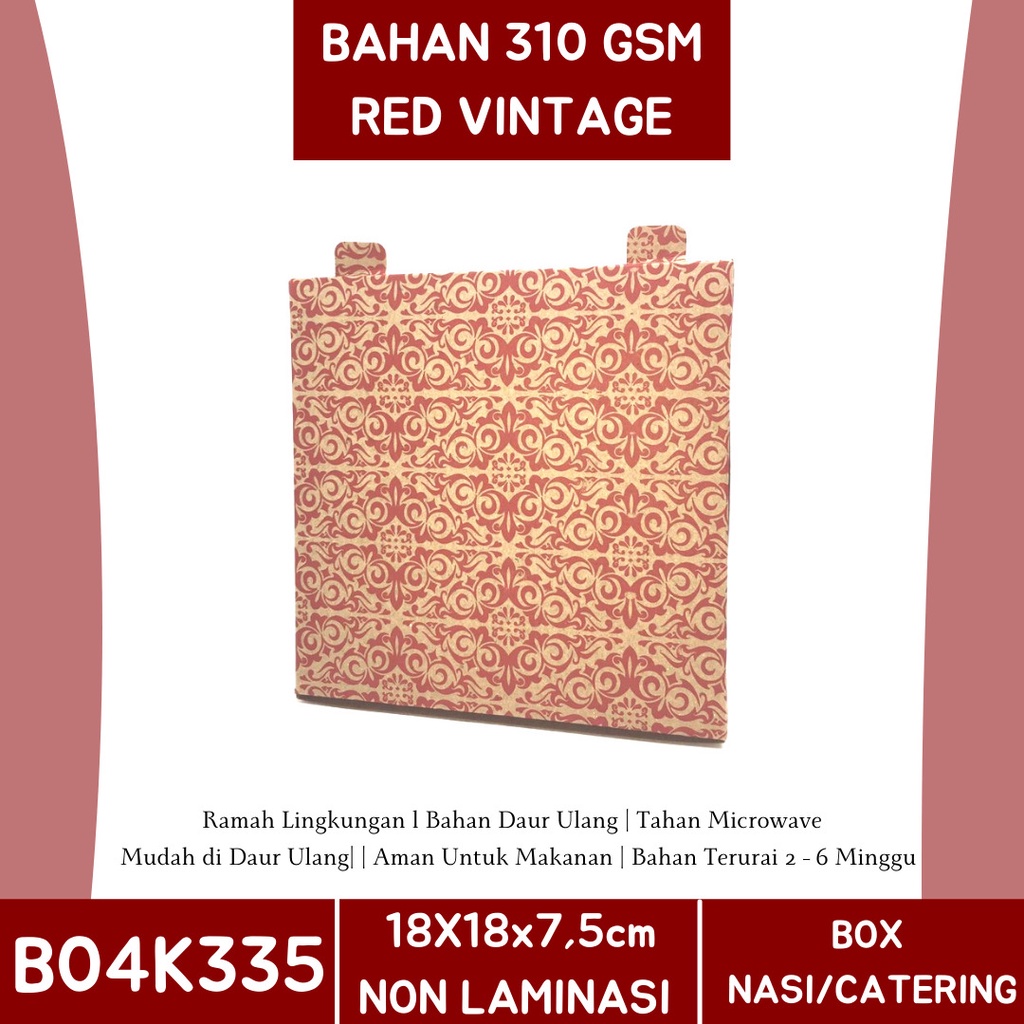 Box 18x18 Box Catering Dus Nasi Dus Catering 18x18 (B4K335-18X18X7.5 Cm)