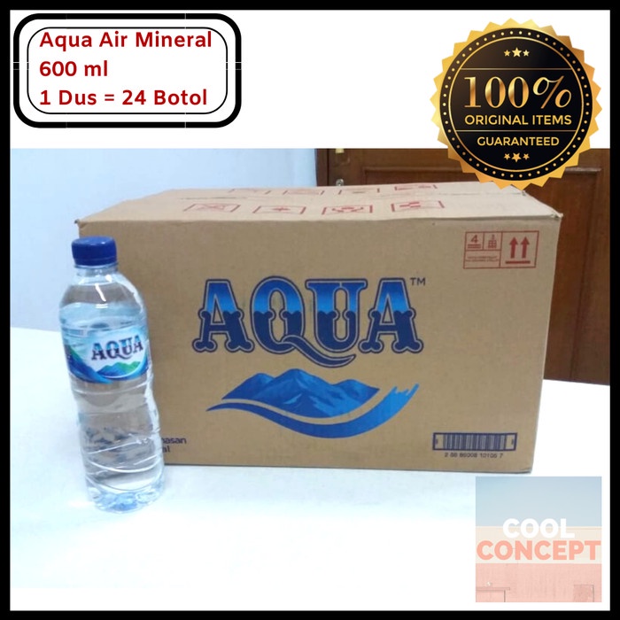 

bf011bb Aqua Air Mineral 600 Ml 1 Dus Karton Isi 24 Botol Tanggung Air Minum Ds201Fs