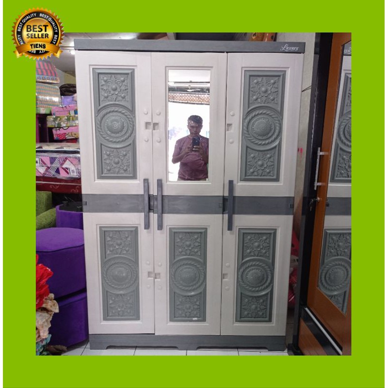 lemari plastik 3 pintu besar