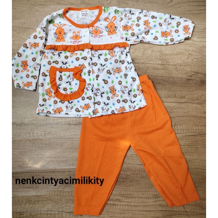 piyama panjang bayi perempuan 3-18 bulan/setelan bayi/pakaian bayi perempuan/baju tidur bayi lucu/dr