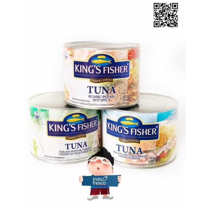

TERLARIS! King's Fisher Tuna In Canned- Daging Tuna Kaleng 1800g - Tuna Brine