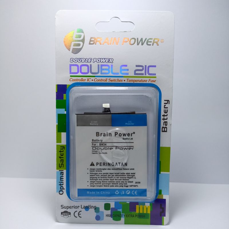 Baterai Batre Tanam Xiaomi Redmi 5A 5800 Mah Double Power &amp; BN34 Original