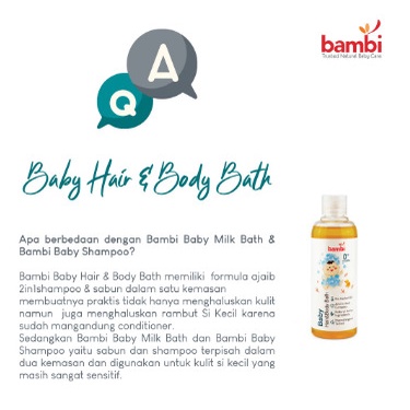 BAMBI Baby Hair &amp; Body Bath 2in1 100ml 200ml