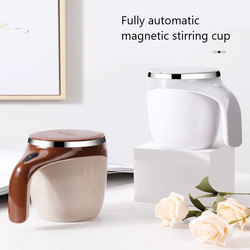 stirring cup lazy electric stainless steel rotating mug portable magnetized cup milk coffee cup OWT