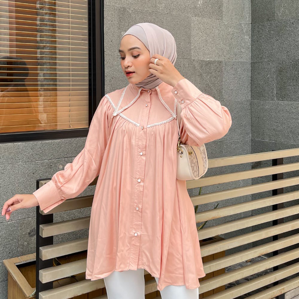 BEFAST - ZRX OOTD Blouse DASIA / Eclemic Top Hea Casual Style / Blouse Wanita Remaja / Atasan Lengan Panjang / Blouse Kekinian Remaja ABG / Fashion Wanita Kerja / Blouse Casual Wanita / Termurah / Blouse Keluaran Terbaru