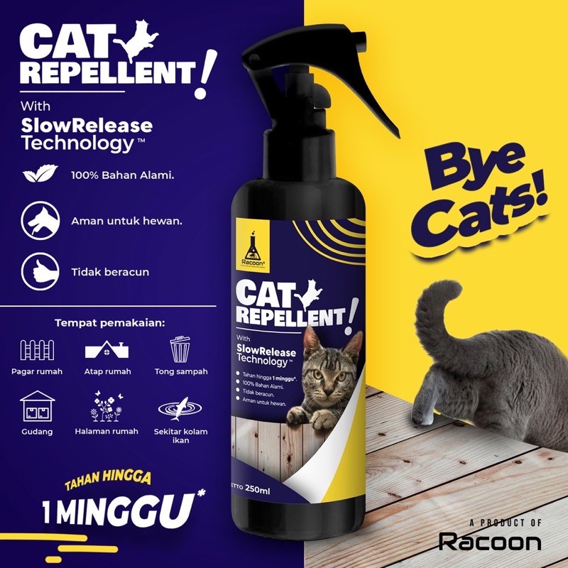 RACOON Cat Repellent / Spray Pengusir Kucing (AMAN UNTUK HEWAN)