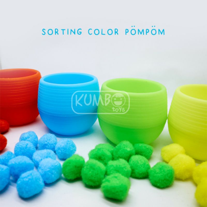 Sortir Warna Pompom Sorting Colour