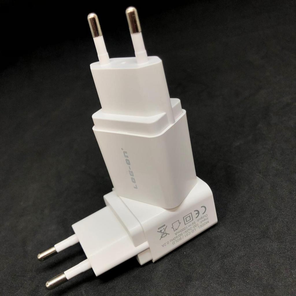 1PCS~BATOK LOG ON BOLD LO-C01 1A 1USB/ADAPTOR CHARGER LOG-ON 2.4A LO-C27 1USB/LO-C29 2.4A 2USB