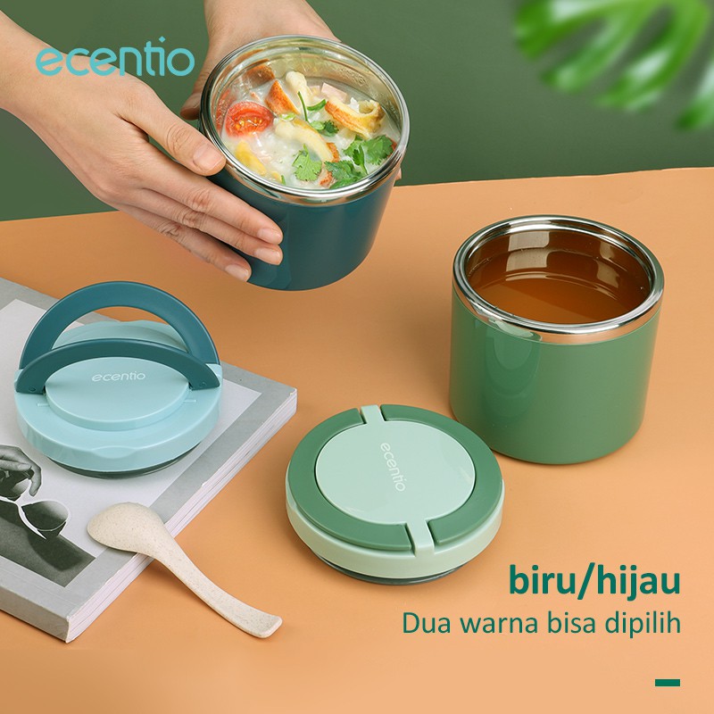 ecentio 630ml Stainless steel Cangkir sup/Tahan Panas Lunch Box /Tetap hangat Kotak Makan Bekal Sup termos makanan