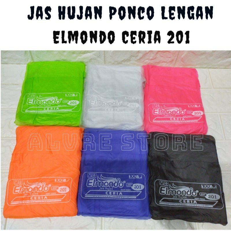 Jas Hujan Poncho Elmondo Ceria 201 - Mantel Hujan Ponco Karet Murah Poncho Karet Lengan Karet Ceria