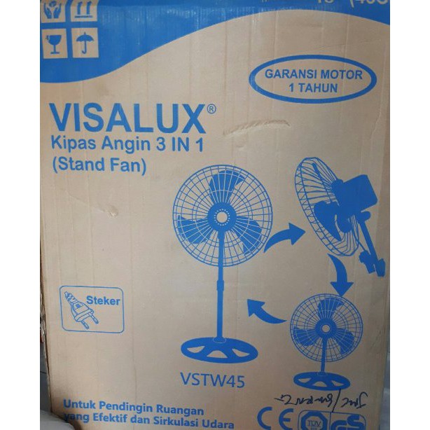 Kipas Angin 3 Fungsi  VISALUX 18&quot;  VSTW-45 Rangka Besi Aluminium 3 IN 1 Hemat Listrik Praktis