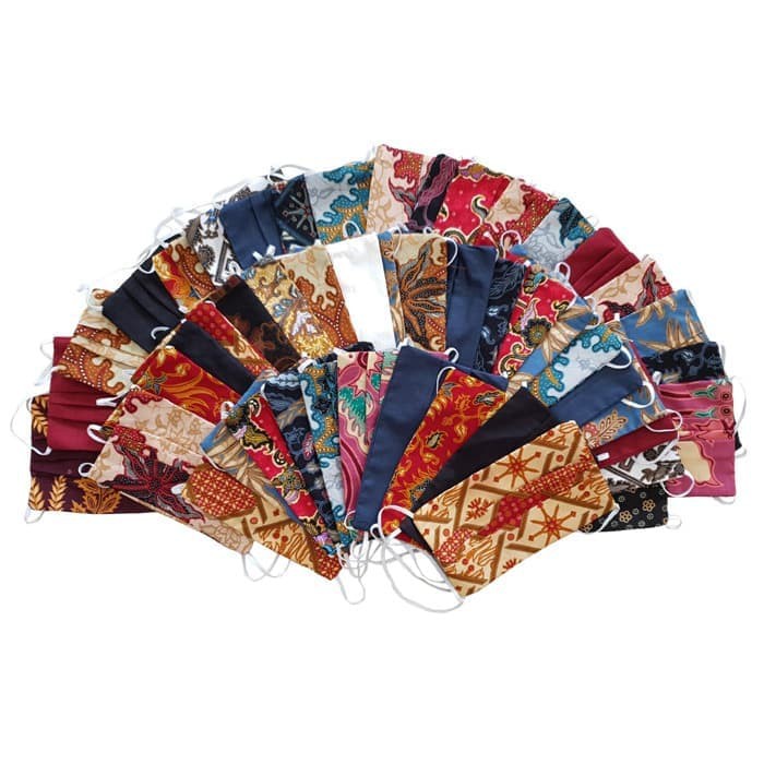 Masker Kain 2ply BATIK Rianty Bisa Diselipkan Filter Tisu Tissue Anti Virus dan Bakteri Universal