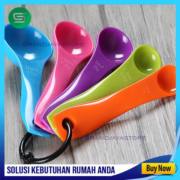 Jual Sendok Takar Set Color Isi 5 Pcs Sendok Takar Set Sendok Ukur Sendok Takaran Tepung Kue 0230