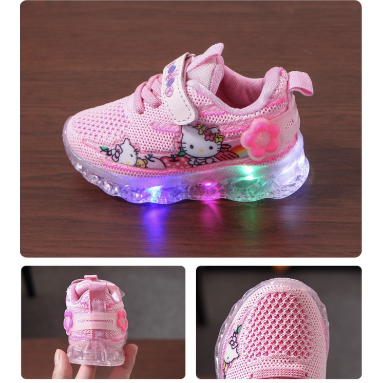 babyfit sepatu lampu helokiti LED sepatu import sneakers GS-908r